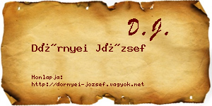 Dörnyei József névjegykártya