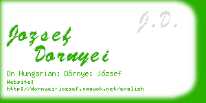 jozsef dornyei business card