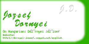 jozsef dornyei business card